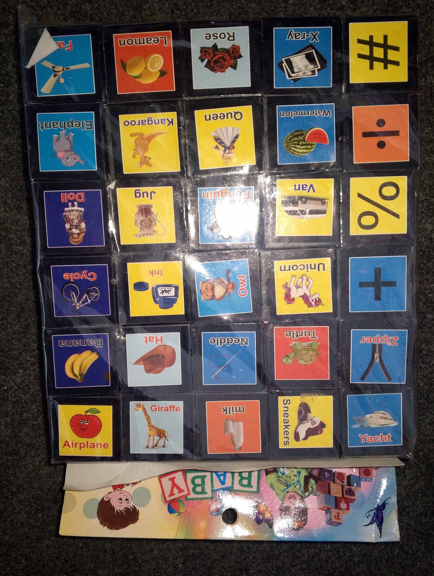 Alphabet Cardboard Blocks Letter Cubes Abc Toy Spelling Puzzle Blocks Best Selling Kids Blocks 6 Sides