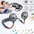 Mini Neck Fan for Kitchen & Outdoor Use | Wearable, Foldable, USB Rechargeable Cooling Fan