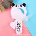 Cartoon Animal Toy Fan Hand Press Mini Travel Fan for Kids Toddler Multicolor Portable Non Electronic