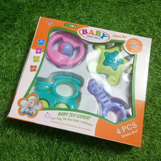Colorful Plastic Rattle Toy for Babies